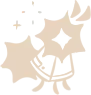 A bug-shaped robot creature thing. It's head and abdomen/tail takes the shape of stars. It has detached antennae and its face is a rotating star. It has animated sparkles around it. On its robot body, it has a something of a progress bar with a box that slides across it.